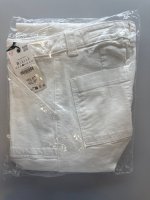Zara ДЖИНСЫ МАКСИМАЛЬНОЙ ДЛИНЫ С ВЫСОКОЙ ПОСАДКОЙ — коллекция Zara «ZW» Oyster-white | 5474/052/251