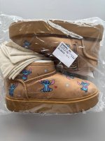 Zara БОТИЛЬОНЫ С МЕХОМ Лило и Стич © Disney Brown | 2119/630/700