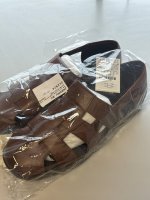 Zara КОЖАНЫЕ САНДАЛИИ-КРАБИКИ  Brown | 2478/620/700