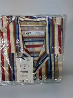 Zara Рубашка в клетку  Ecru / Red | 5626/036/067