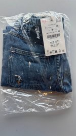 Zara ДЖИНСЫ Багги С ВЫШИВКОЙ MICKEY MOUSE AND FRIENDS © DISNEY Mid-blue | 4441/665/427