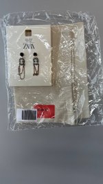 Zara Серьги с подвеской на цепочке  Aged gold | 1856/621/970