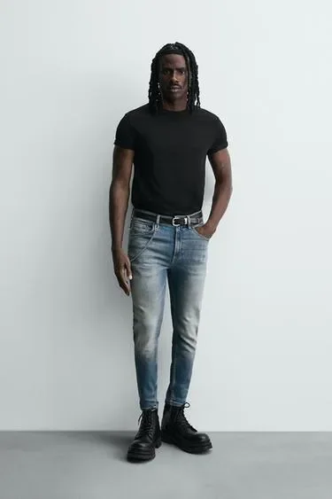 Zara Укороченные джинсы скинни