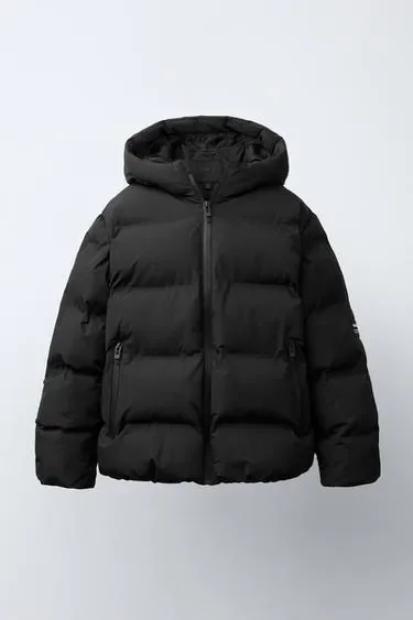 Zara Стеганое пальто с нашивкой купить с доставкой.