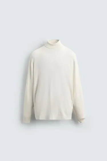 Zara Базовый джемпер с высоким воротником купить с доставкой.