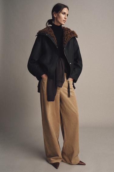 Бомбер из искусственной овчины — коллекция ZARA «ZW»