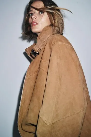 Куртка из замши коллекция ZARA «ZW» 