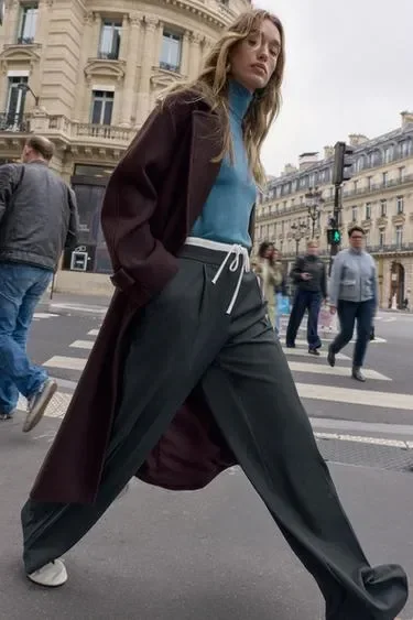 Zara Брюки  с двойным поясом