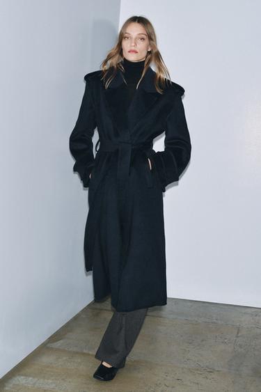 Длинное пальто из смесовой шерсти — коллекция ZARA «ZW» купить с доставкой.