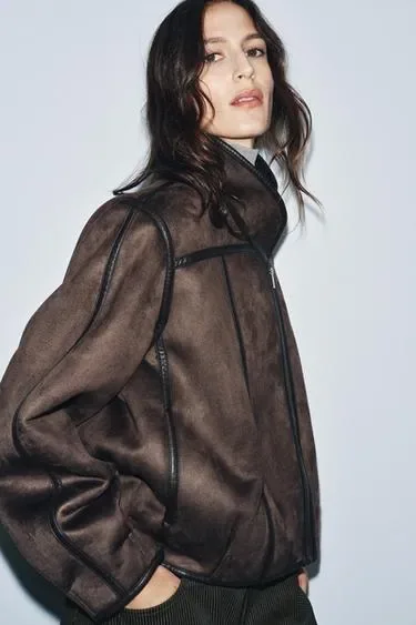 Zara Куртка-дубленка — коллекция ZARA «ZW» купить с доставкой.