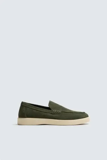 Zara Кожаные лоферы в повседневном стиле купить с доставкой.