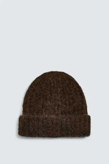 Zara Шапка бини из смесовой шерсти купить с доставкой.