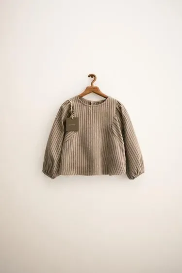 Блуза ZARA «TIMELESS» в полоску с увеличенными размерами