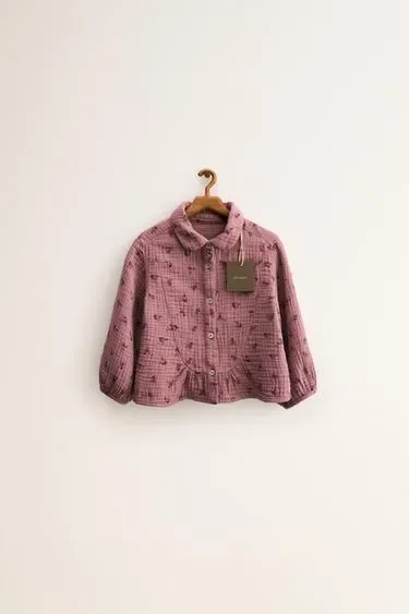ZARA «TIMELESS» - рубашка с рельефным цветочным принтом