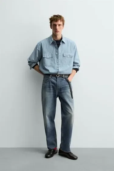 Джинсы  прямого кроя Zara «Aaron Levine»- Заказать в России