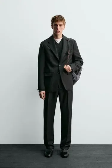 Брюки-костюм из шерсти ZARA «AARON LEVINE» купить с доставкой.
