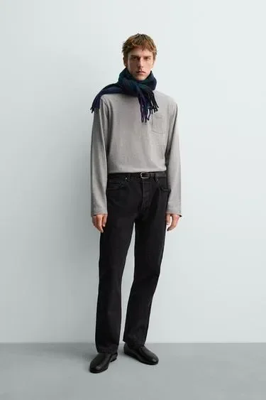 Футболка с длинными рукавами и нагрудным карманом Zara «Aaron Levine»