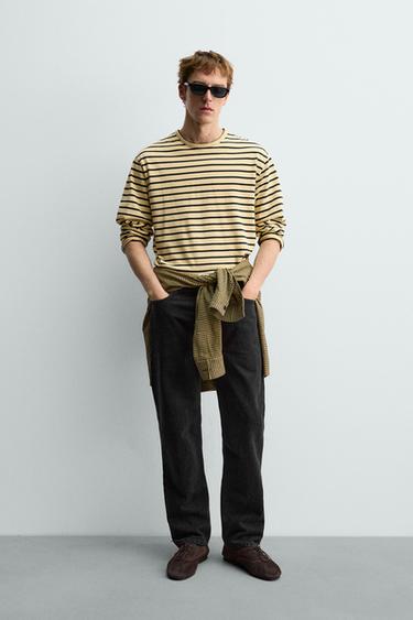 Жаккардовая футболка в полоску ZARA «AARON LEVINE»