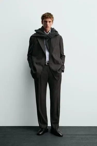 Костюмные брюки из шерсти ZARA «AARON LEVINE»