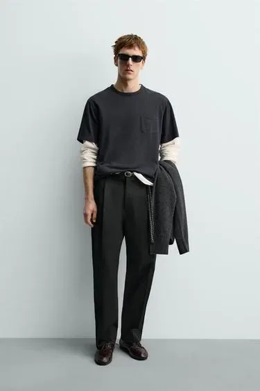 Футболка с карманом Zara «Aaron Levine»