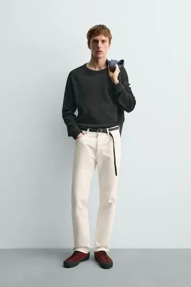 Мужская футболка с рельефным трикотажем Zara «Aaron Levine»