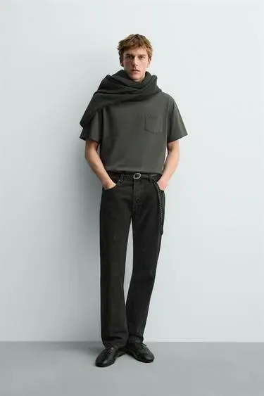 Футболка с карманом Zara «Aaron Levine»
