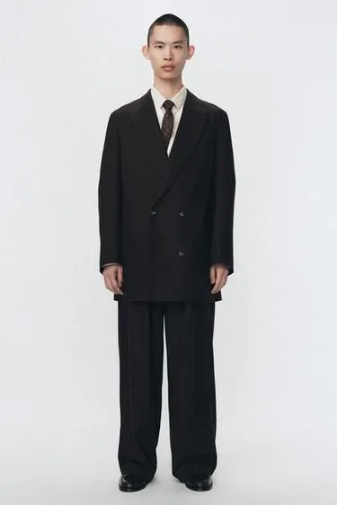 Плиссированные брюки костюма из фланели Zara «Soshiotsuki»