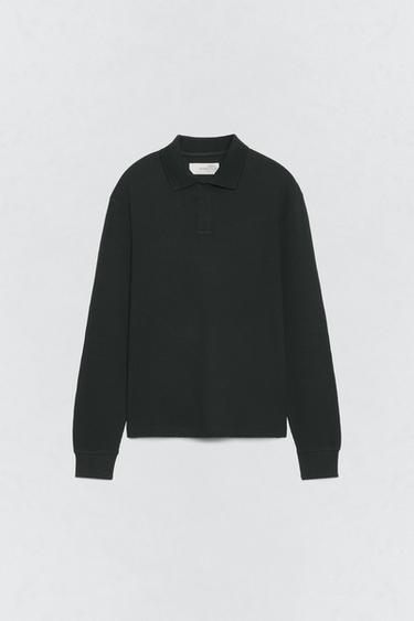 Поло с текстурой вафельного вязания ZARA «SOSHIOTSUKI»