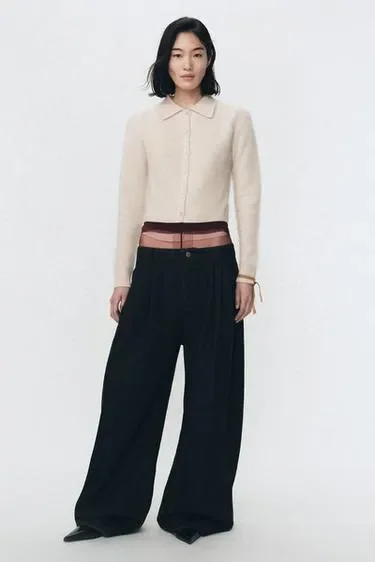 Zara Джинсы свободного кроя с вытачками ZARA «SOSHIOTSUKI»