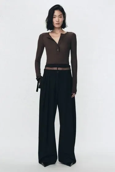 Футболка с воротником хэнли ZARA «SOSHIOTSUKI»