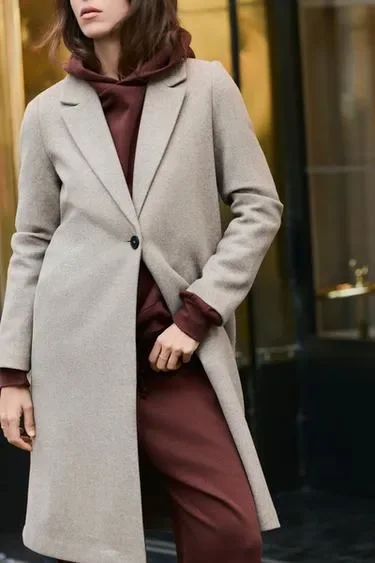 Zara Базовое мягкое пальто