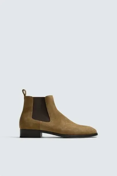 Zara Кожаные ботинки челси
