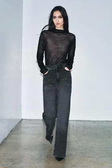 Джинсы с высокой посадкой — коллекция Zara «Zw»