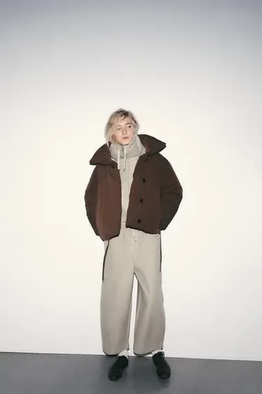 Zara Короткий стеганый анорак 
