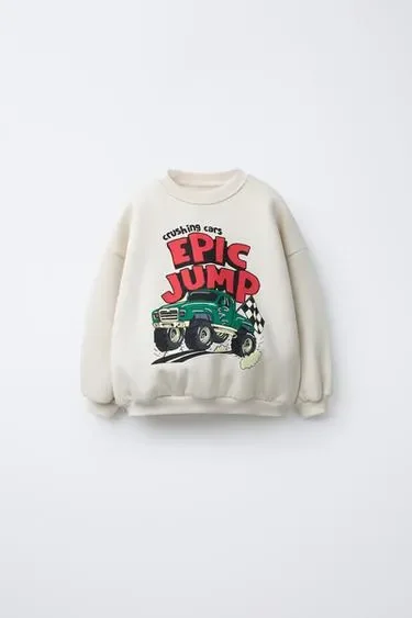 Zara Свитшот с принтом грузовика купить с доставкой.