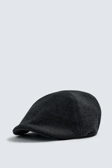 Zara Берет из рельефной ткани в клетку