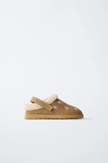 Zara Сабо с вышивкой и мехом