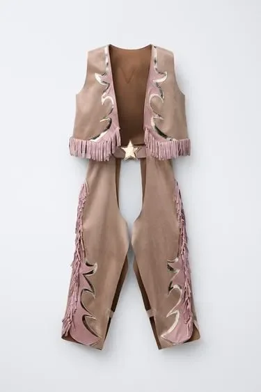 Zara Костюм для девочки-ковбоя с бахромой