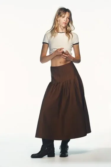 Zara Юбка миди со складками