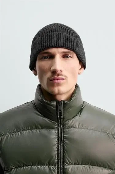 Zara Шапка-бини из хлопкового смесового волокна