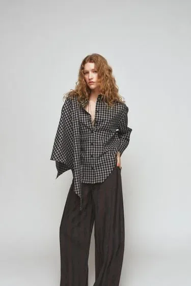 Рубашка в клетку с платком — коллекция ZARA «ZW»