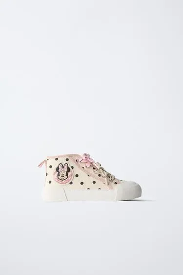Zara Высокие кеды с деталью «минни маус» © Disney