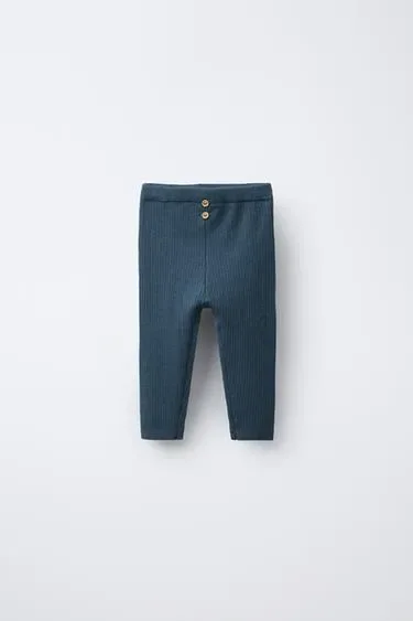 Zara Легинсы в рубчик с пуговицами