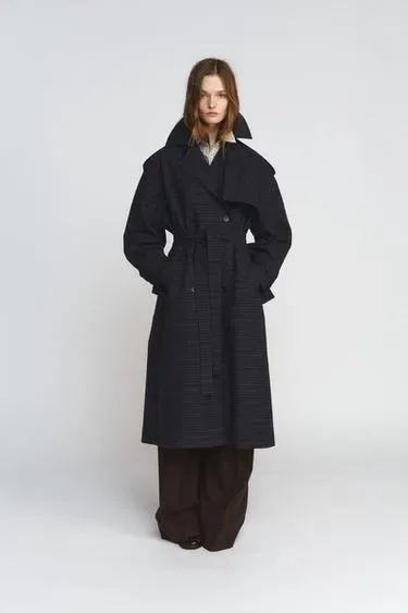Тренч в клетку коллекция ZARA «ZW» 