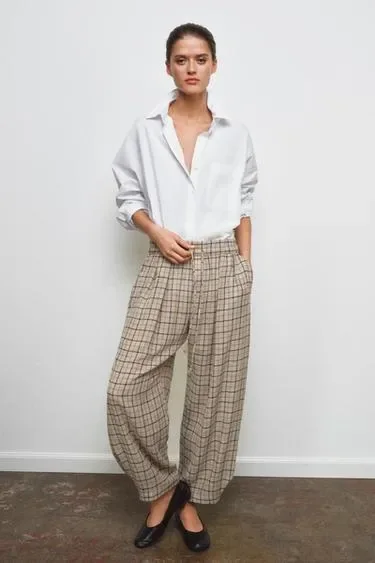 Брюки в клетку — коллекция ZARA «ZW»
