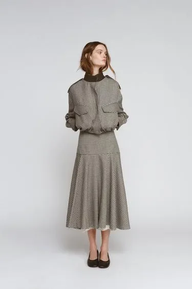 Бомбер в клетку — коллекция ZARA «ZW» купить с доставкой.