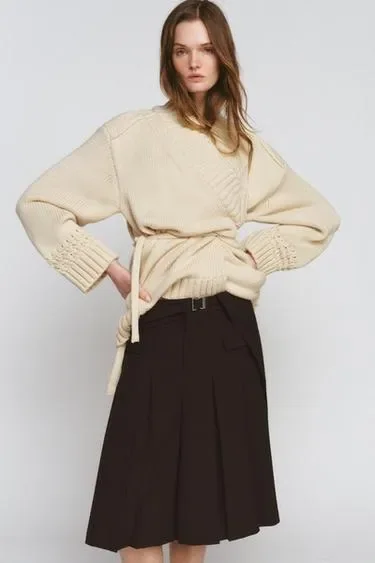 Zara Юбка миди в складку — коллекция ZARA «ZW»