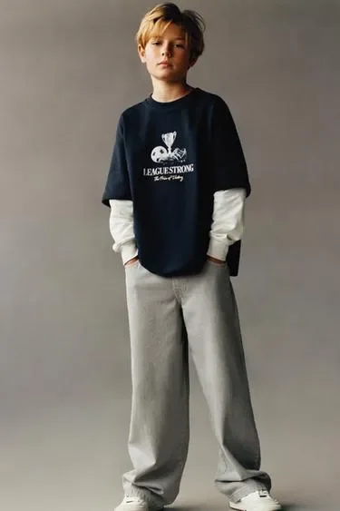 Zara Лонгслив футбольный с двойными рукавами купить с доставкой.
