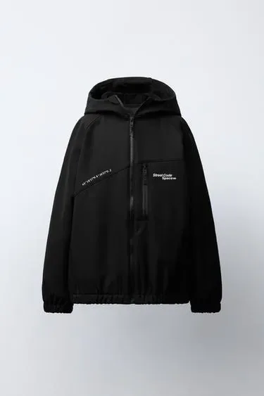 Zara Непромокаемая куртка с капюшоном