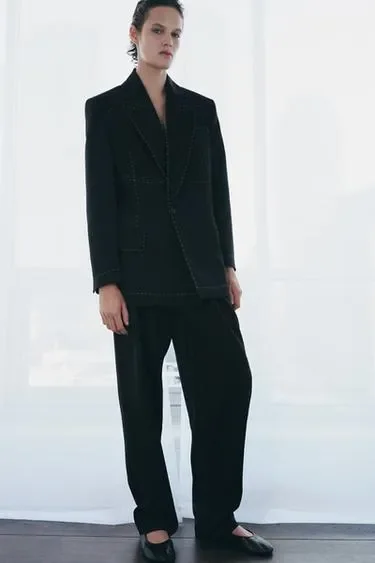 Брюки с декоративной строчкой — коллекция Zara «Zw» - Заказать в России